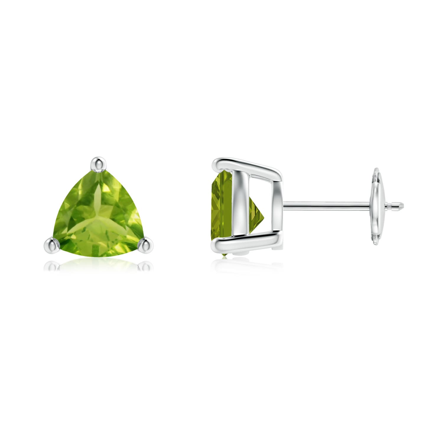 AAA - Peridot / 2.4 CT / 14 KT White Gold