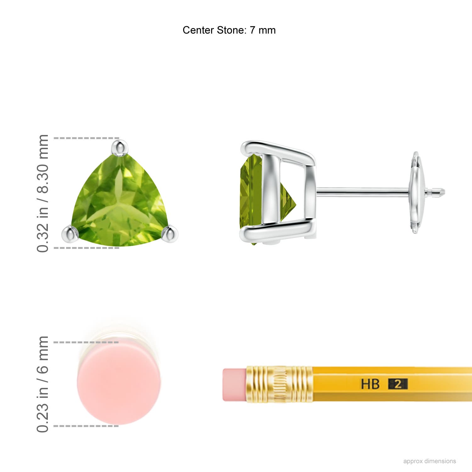 AAA - Peridot / 2.4 CT / 14 KT White Gold