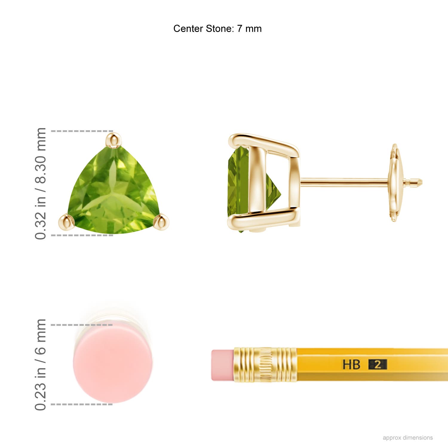 AAA - Peridot / 2.4 CT / 14 KT Yellow Gold