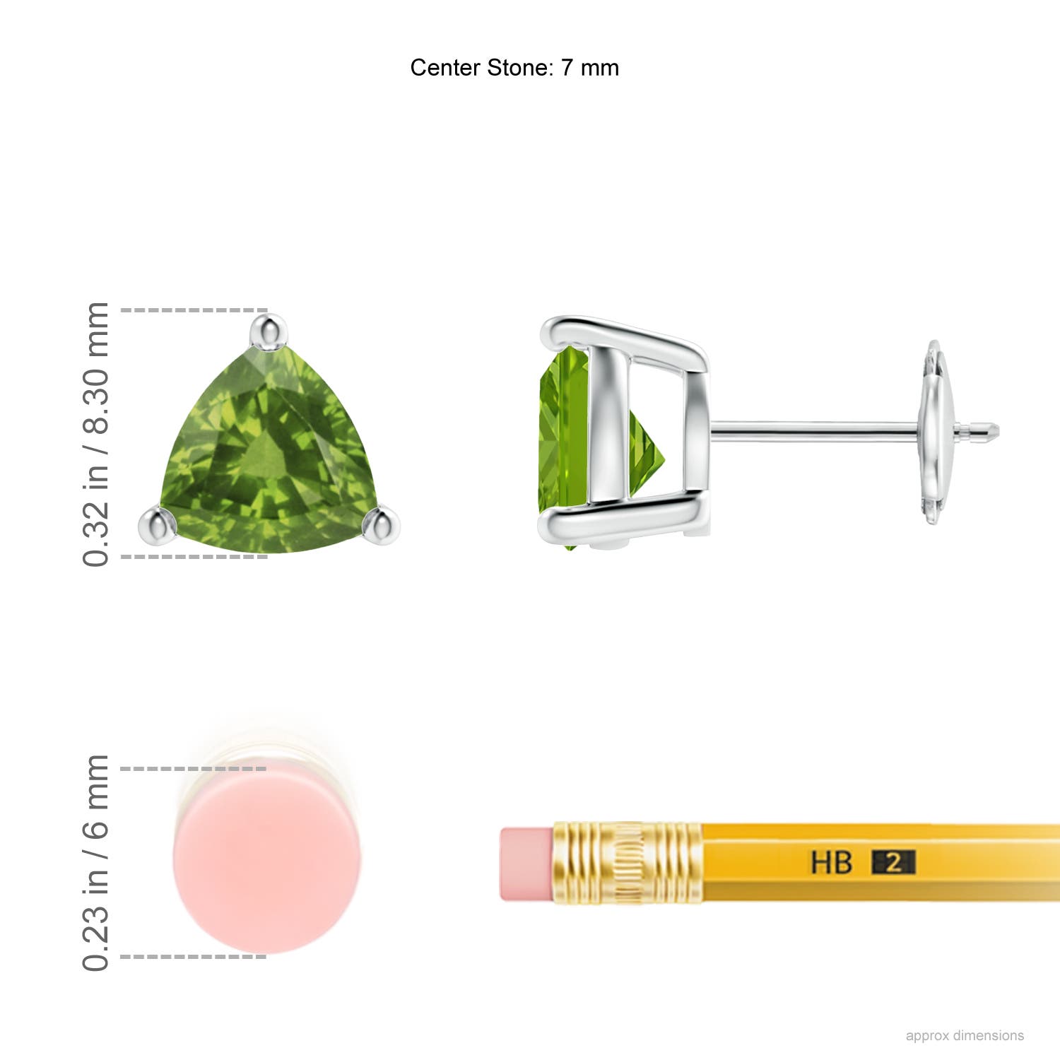 AAAA - Peridot / 2.4 CT / 14 KT White Gold