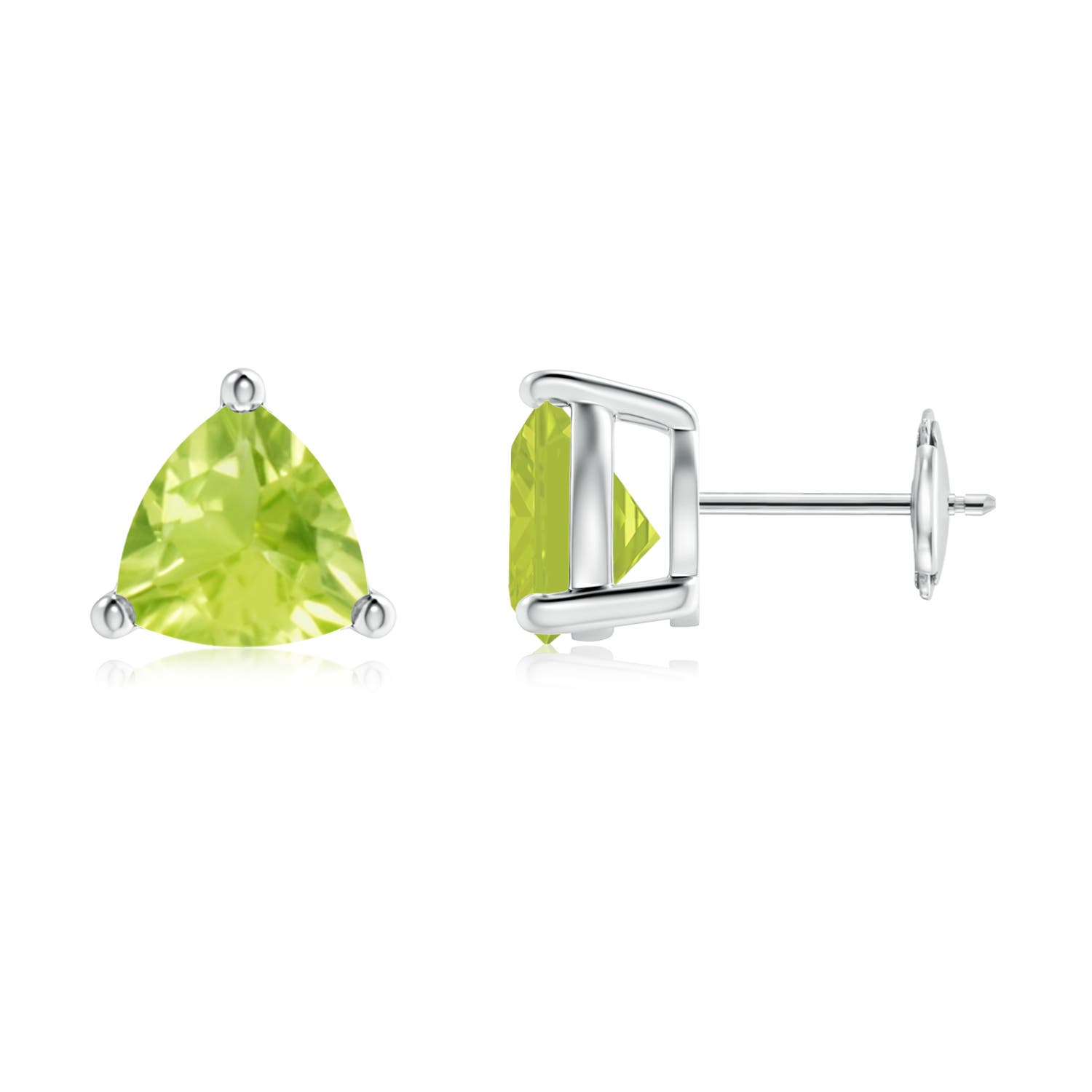 A - Peridot / 3.8 CT / 14 KT White Gold