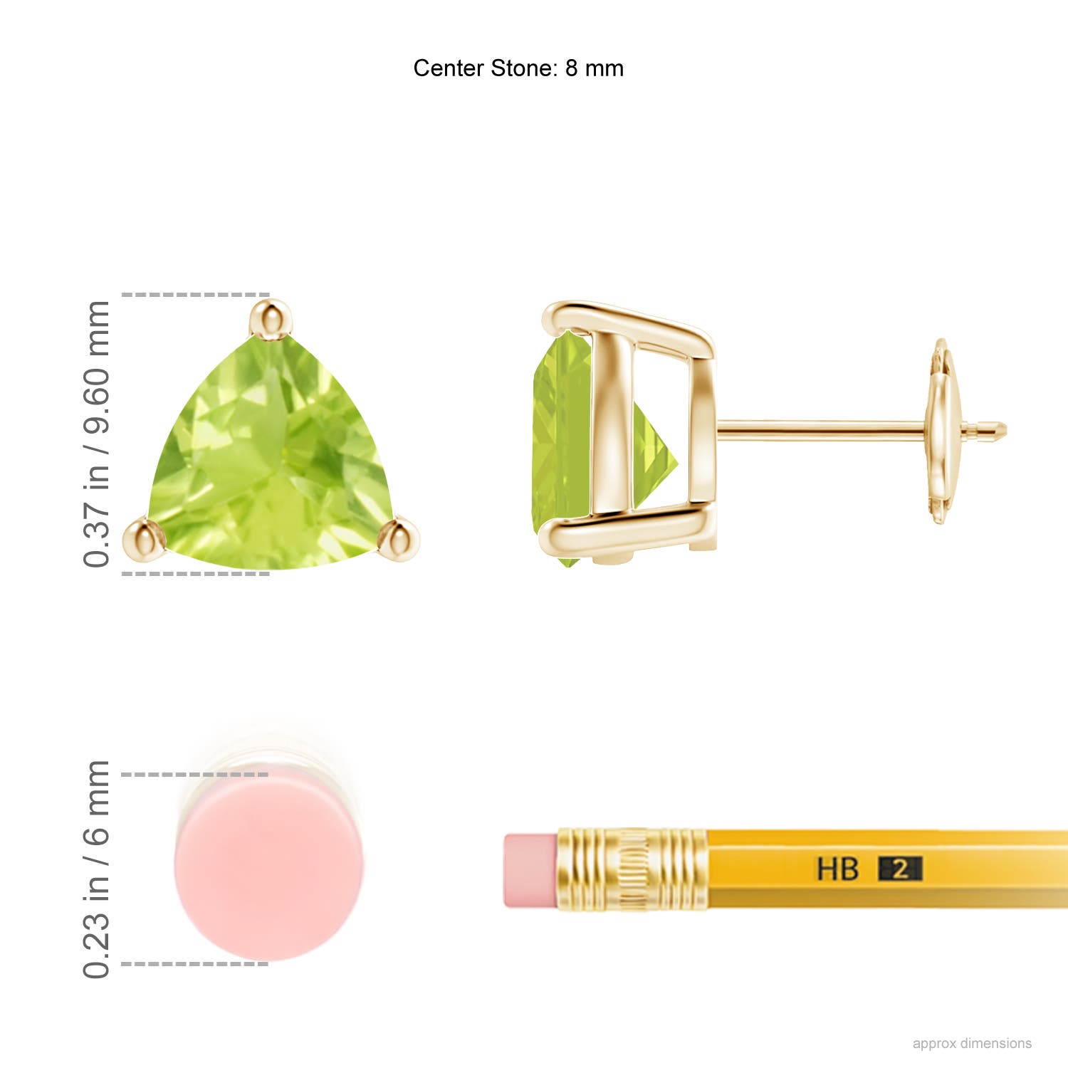 A - Peridot / 3.8 CT / 14 KT Yellow Gold