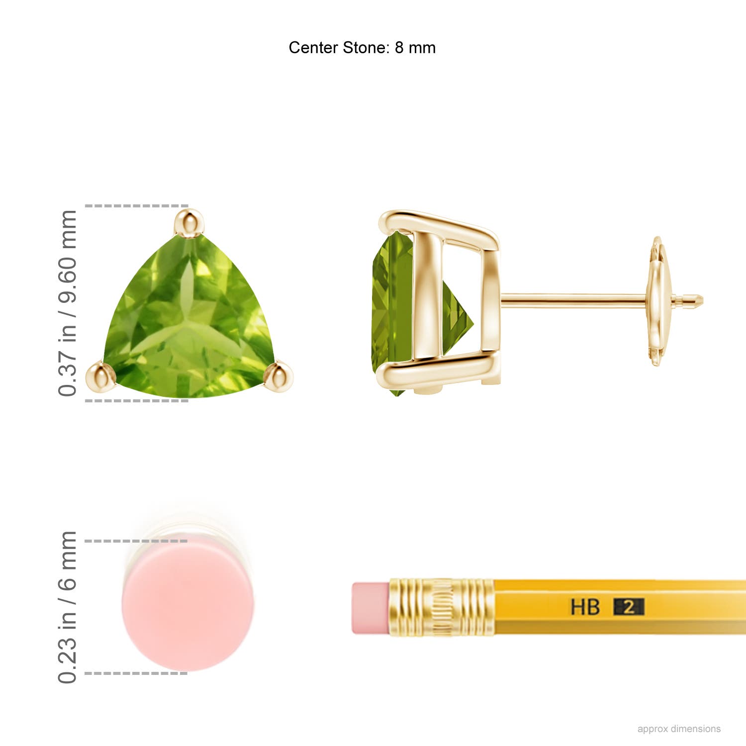 AAA - Peridot / 3.8 CT / 14 KT Yellow Gold