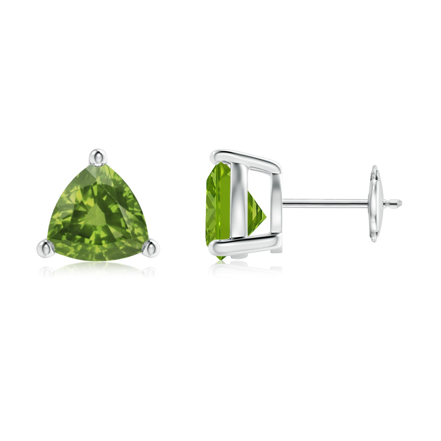 AAAA - Peridot / 3.8 CT / 14 KT White Gold