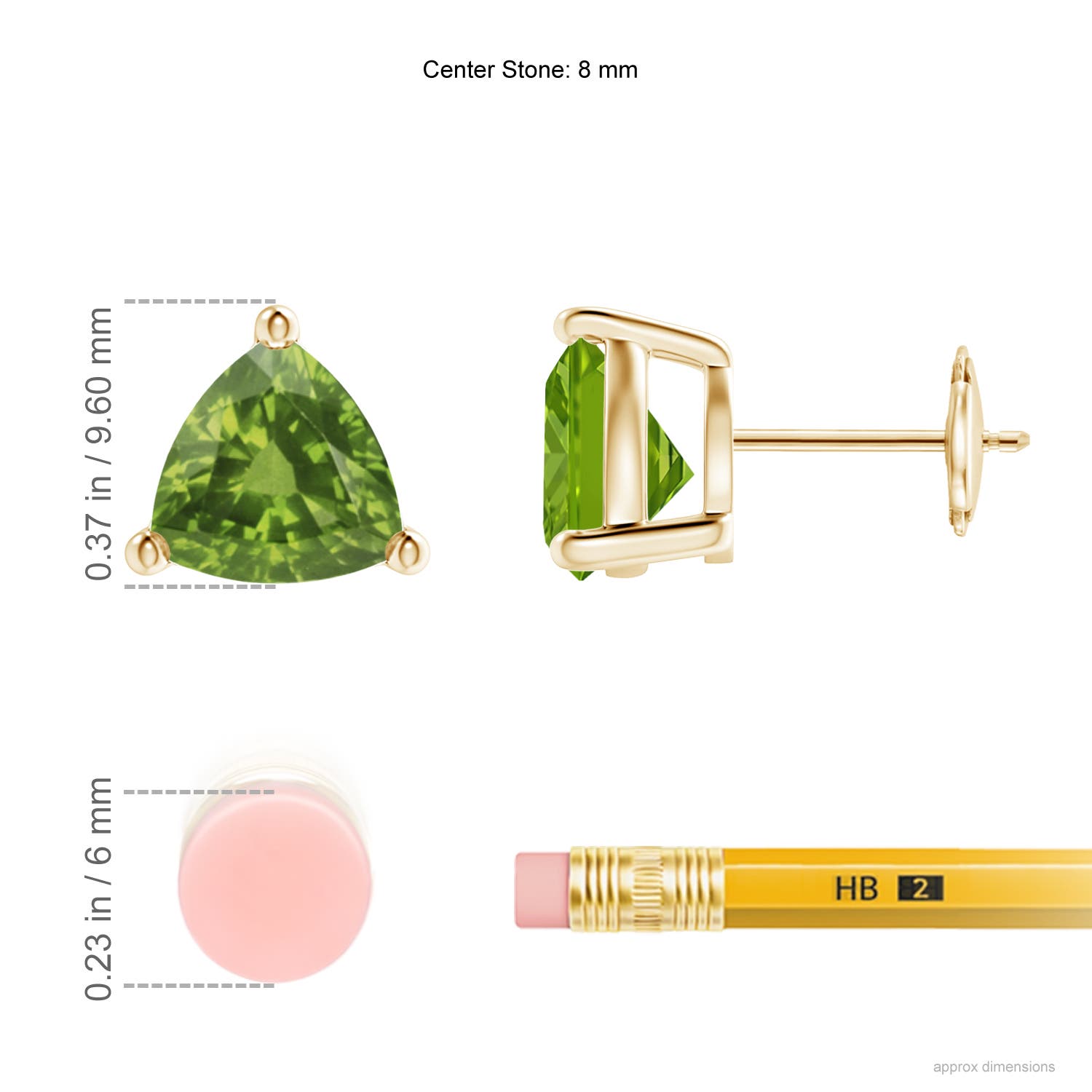 AAAA - Peridot / 3.8 CT / 14 KT Yellow Gold