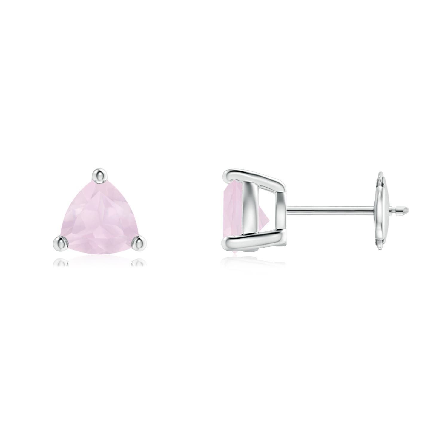 A - Rose Quartz / 1.2 CT / 14 KT White Gold