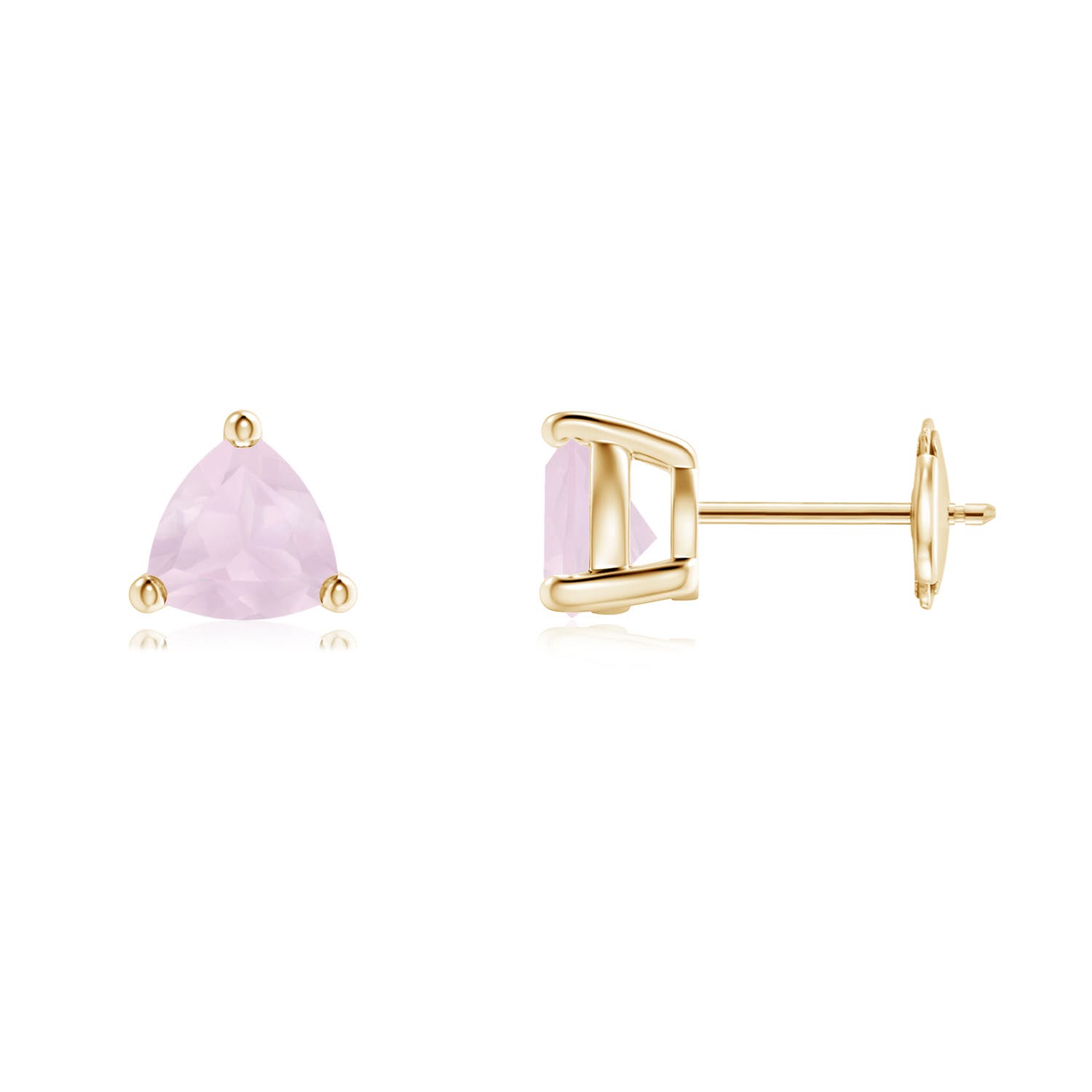 A - Rose Quartz / 1.2 CT / 14 KT Yellow Gold