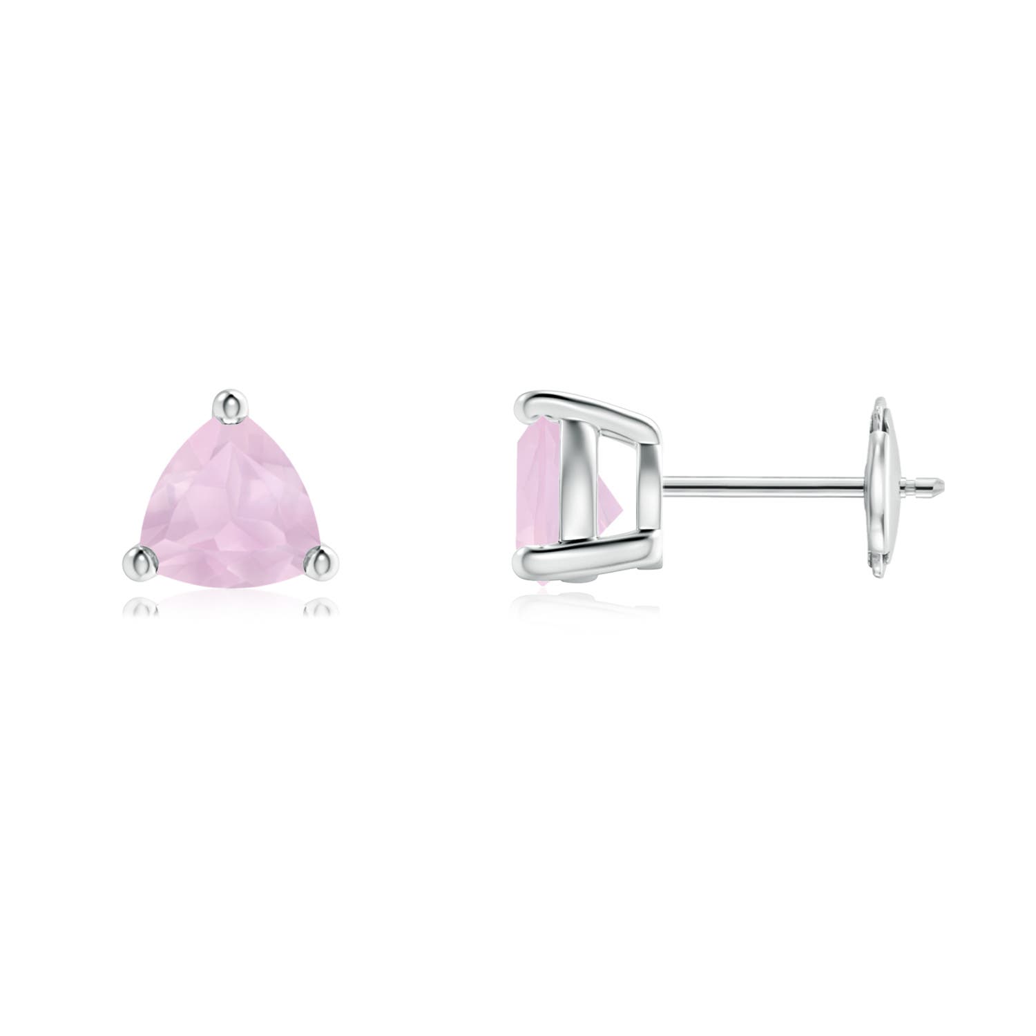 AA - Rose Quartz / 1.2 CT / 14 KT White Gold