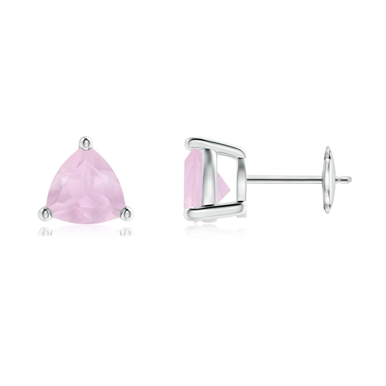 AA - Rose Quartz / 1.8 CT / 14 KT White Gold