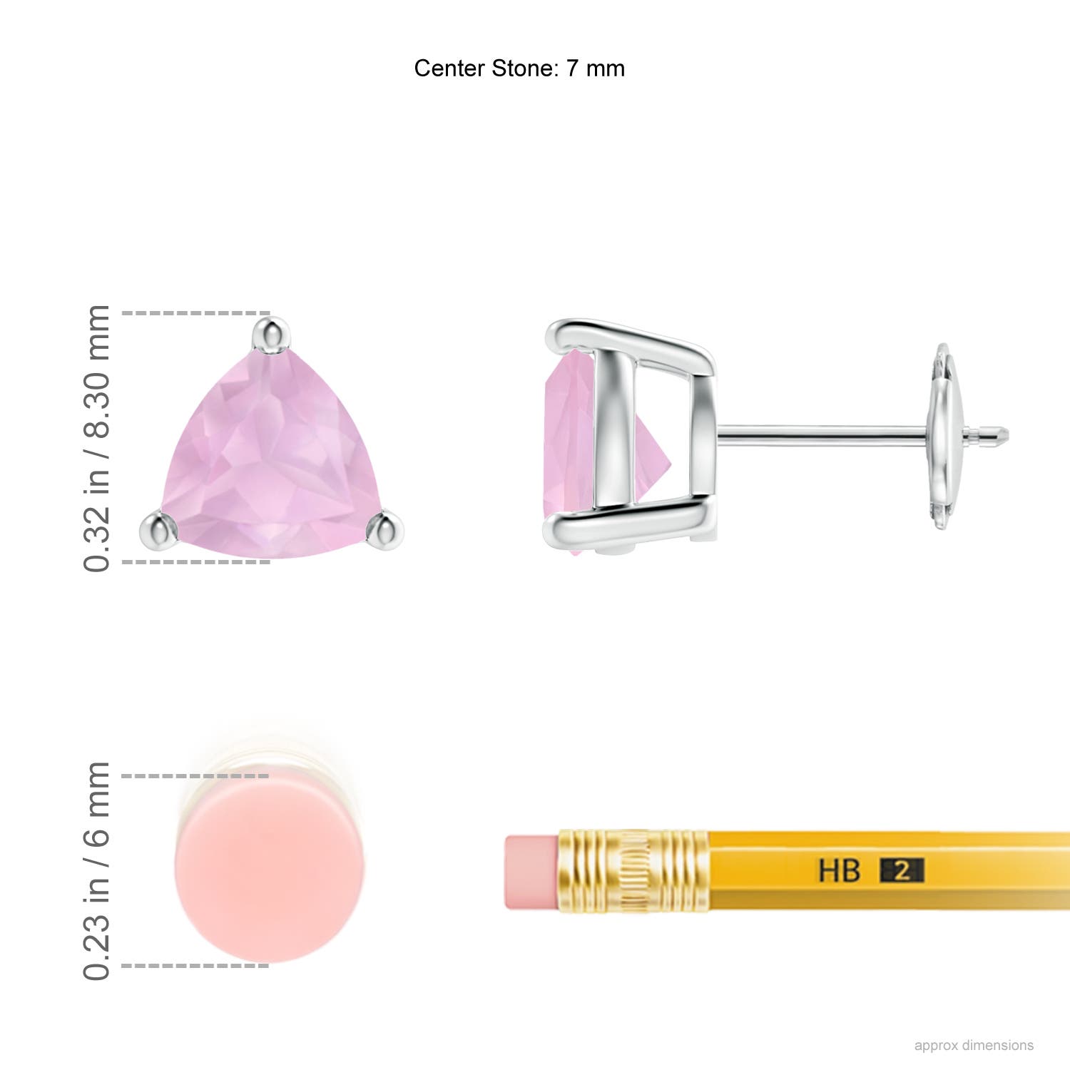 AAAA - Rose Quartz / 1.8 CT / 14 KT White Gold