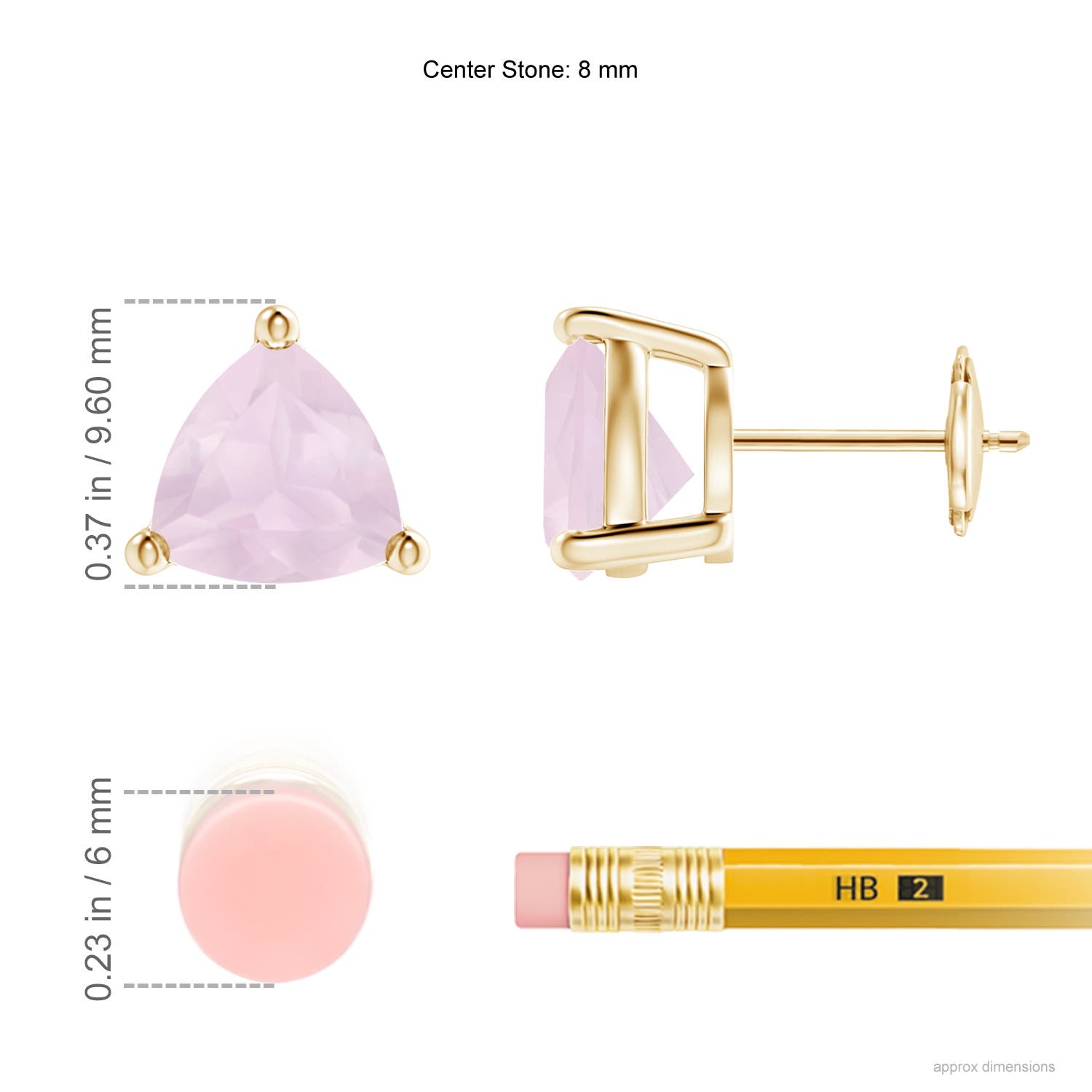 A - Rose Quartz / 3.3 CT / 14 KT Yellow Gold