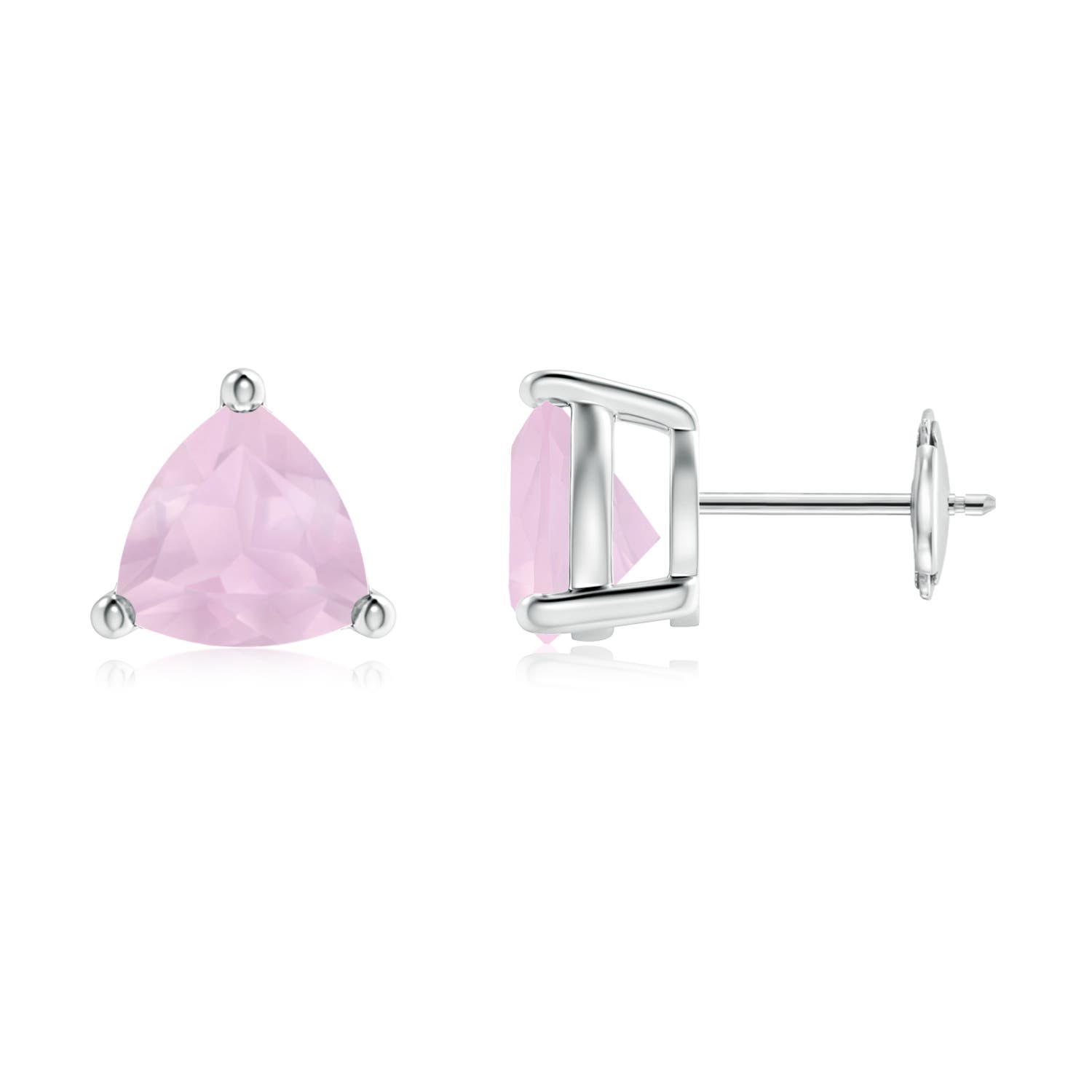 AA - Rose Quartz / 3.3 CT / 14 KT White Gold