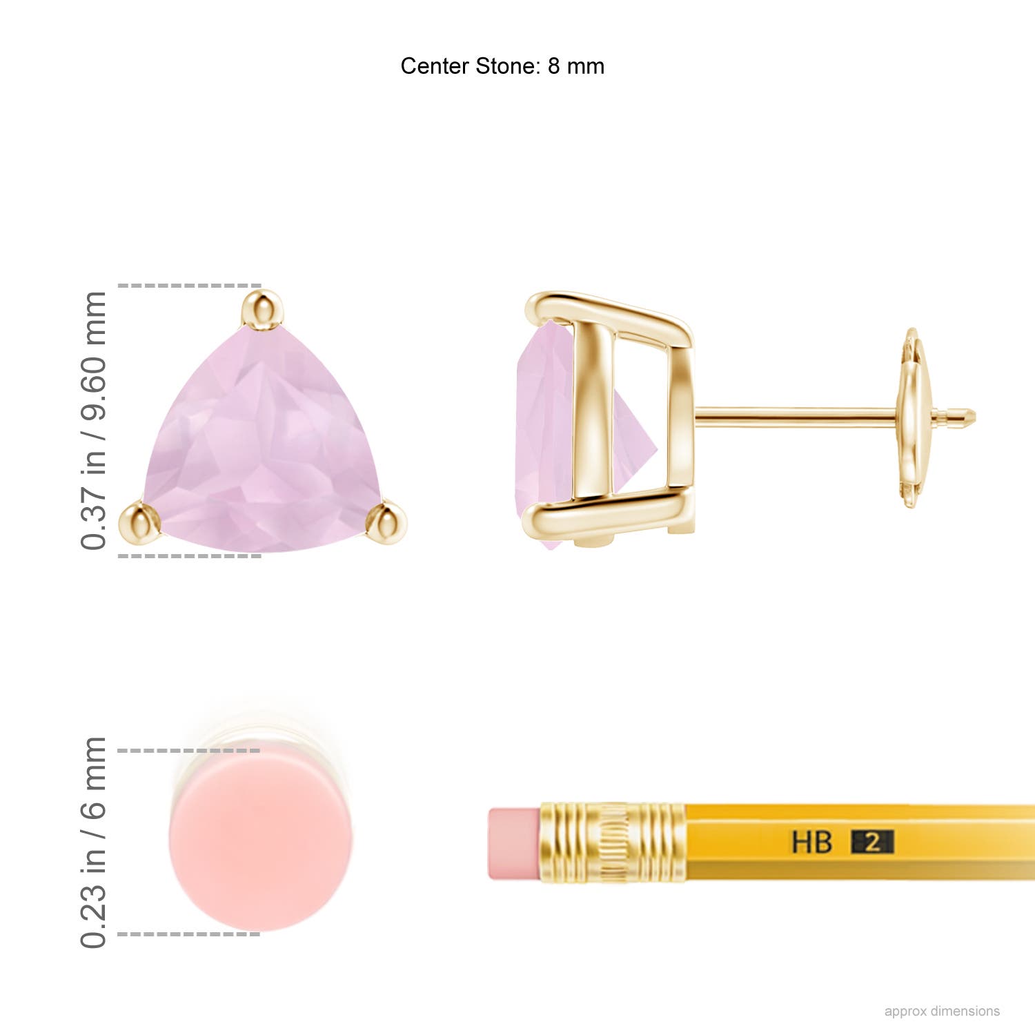 AA - Rose Quartz / 3.3 CT / 14 KT Yellow Gold