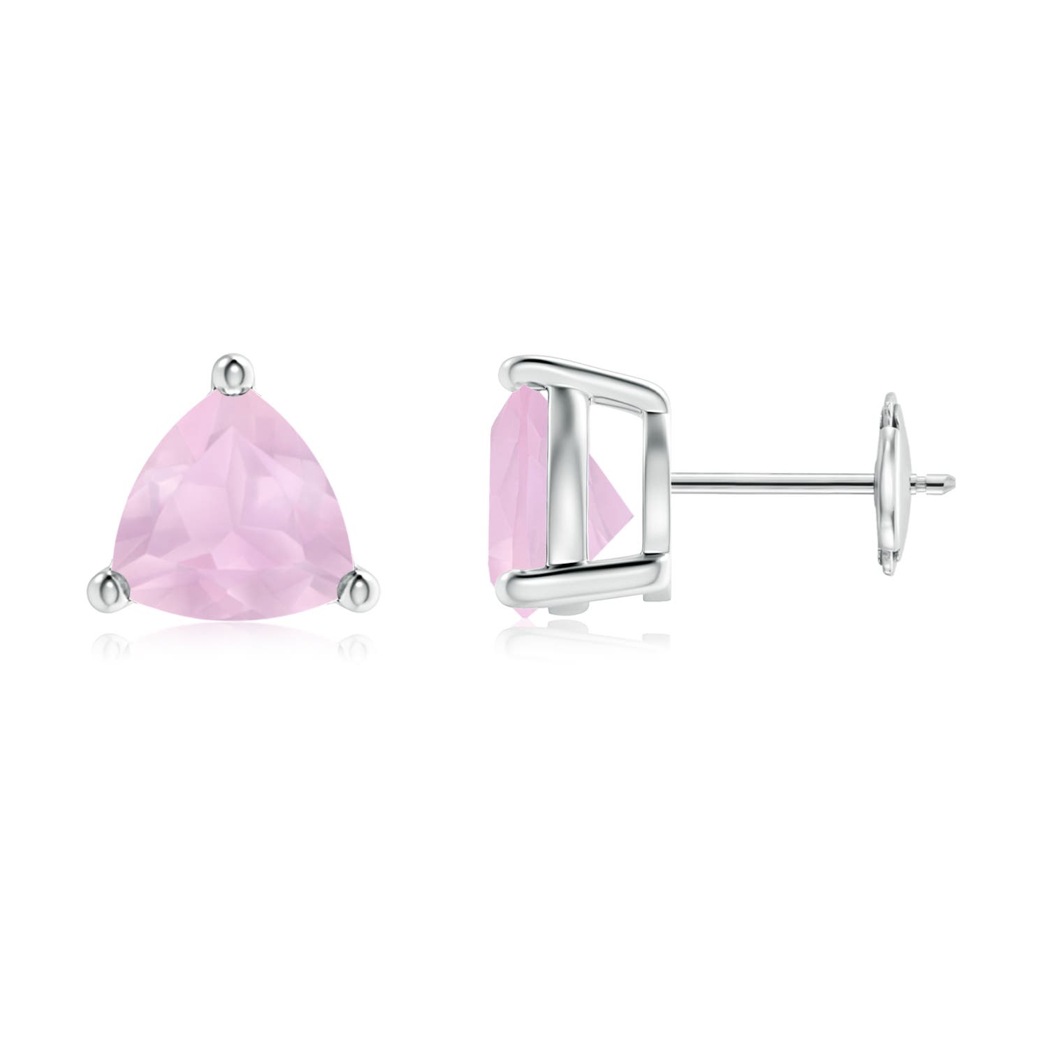 AAA - Rose Quartz / 3.3 CT / 14 KT White Gold