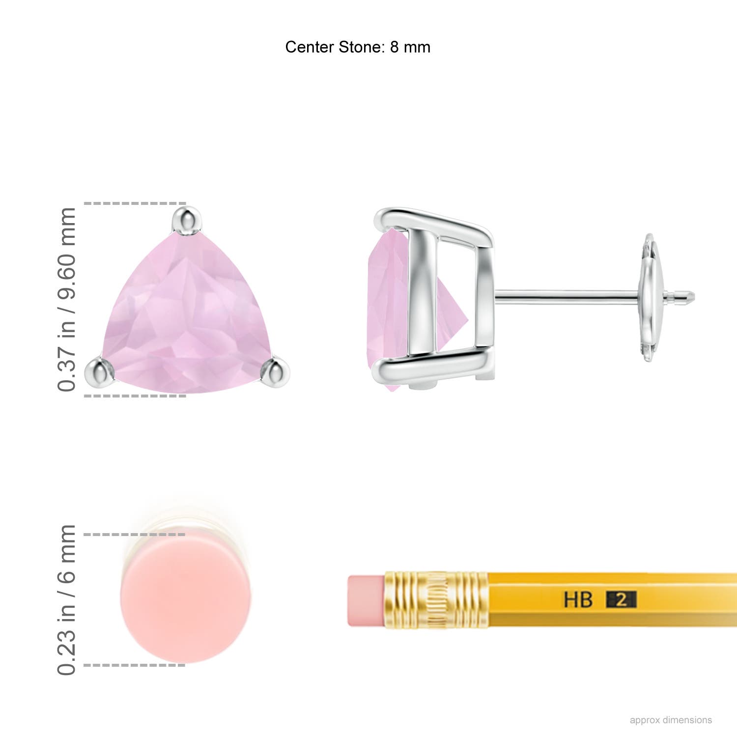 AAA - Rose Quartz / 3.3 CT / 14 KT White Gold