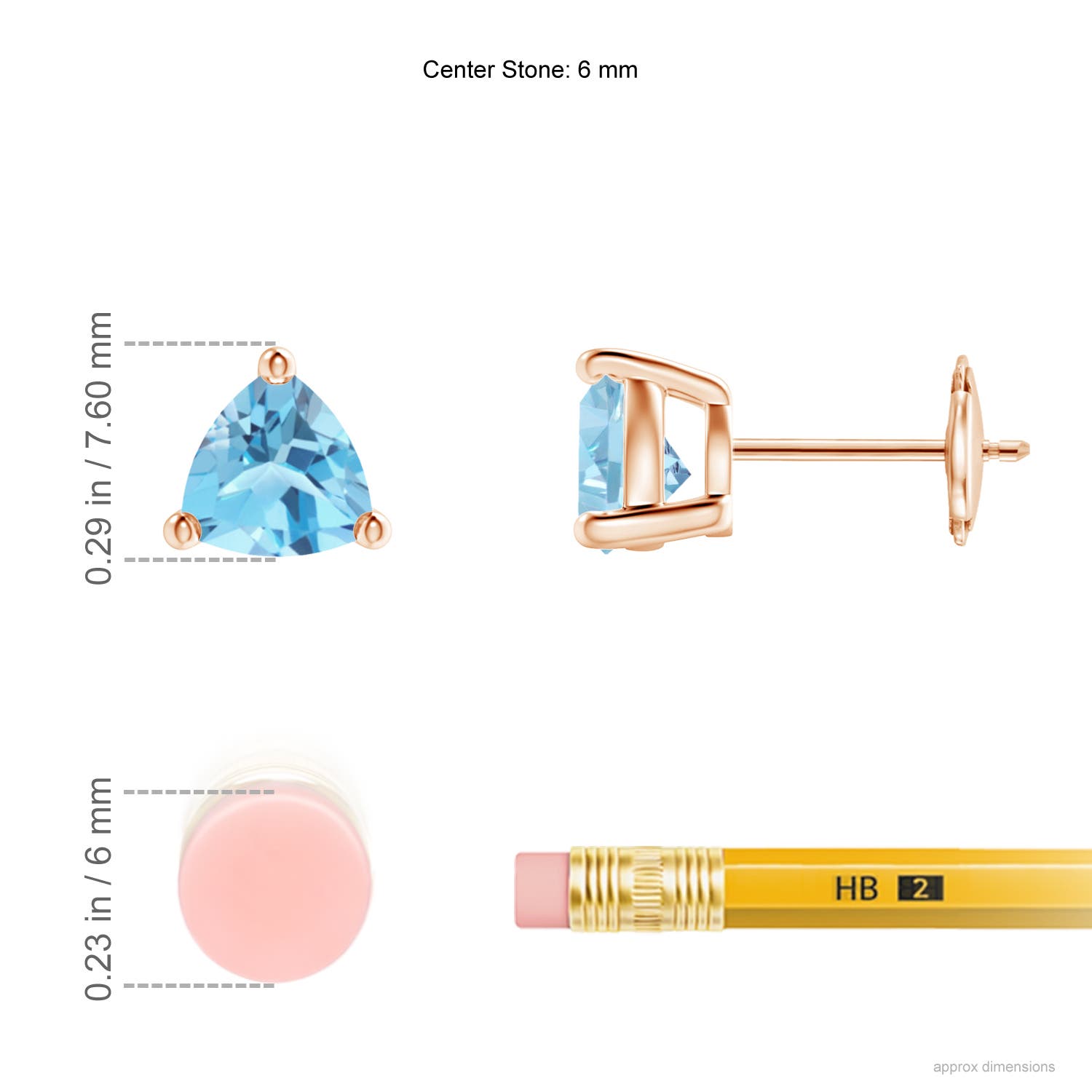 A - Swiss Blue Topaz / 1.8 CT / 14 KT Rose Gold