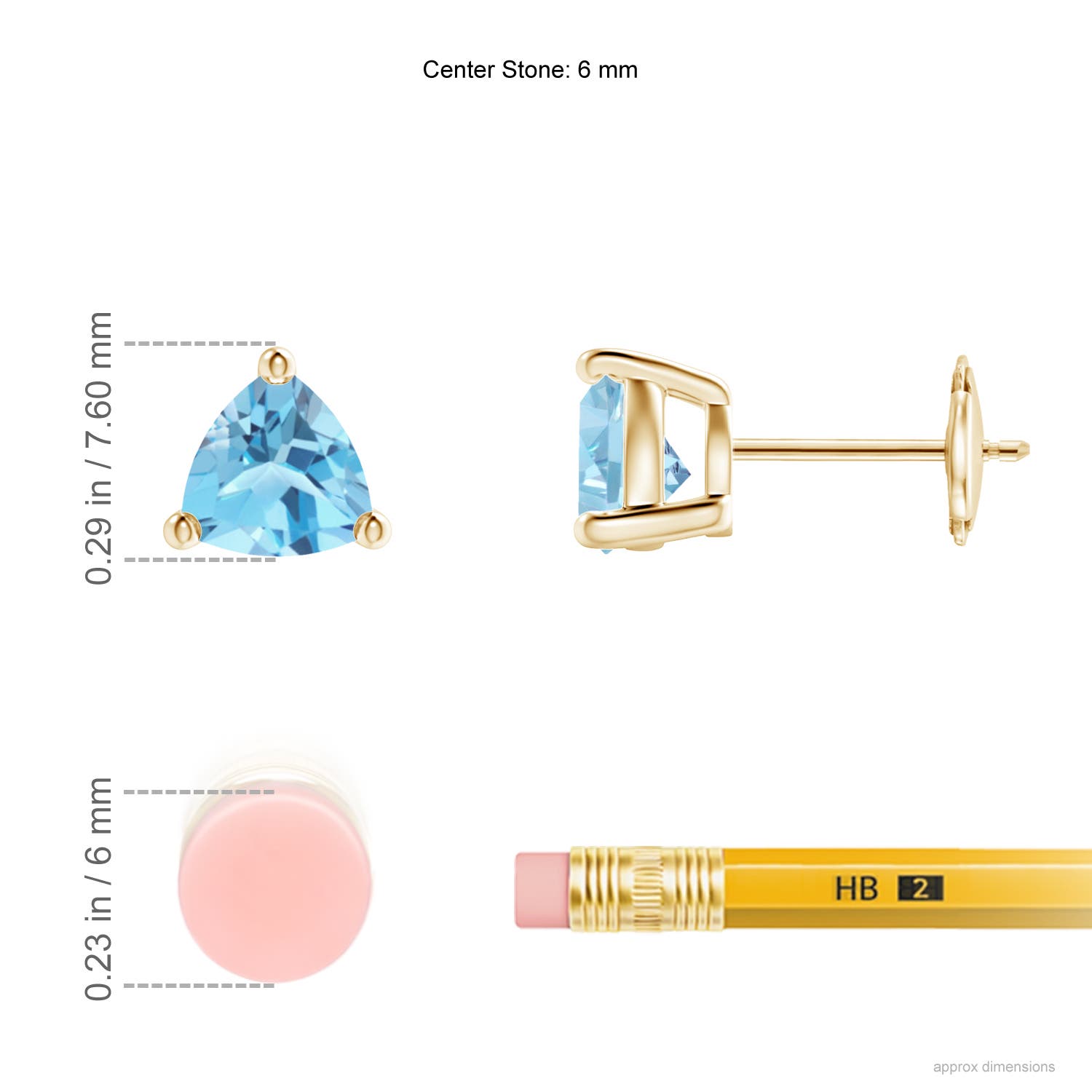 A - Swiss Blue Topaz / 1.8 CT / 14 KT Yellow Gold