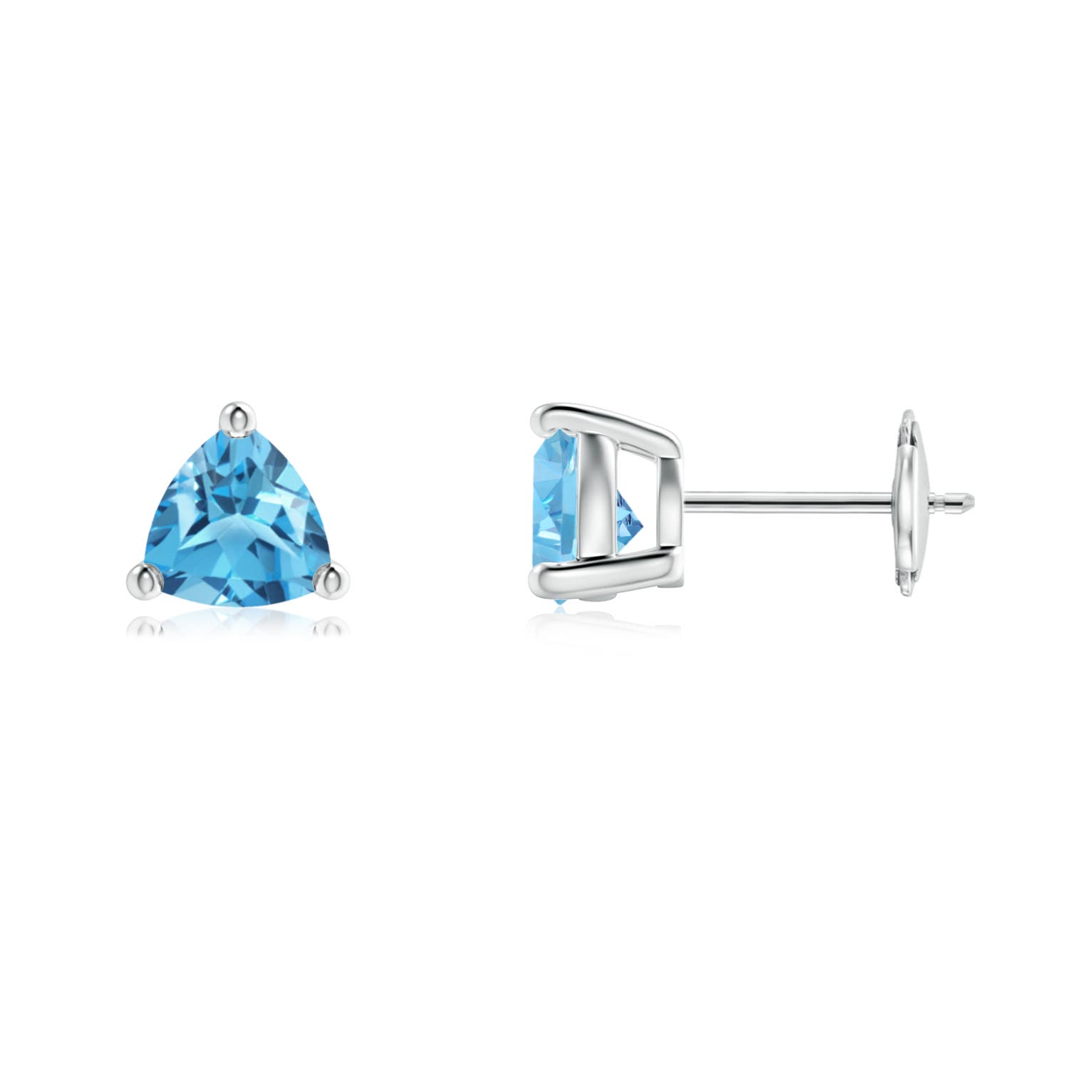 AA - Swiss Blue Topaz / 1.8 CT / 14 KT White Gold