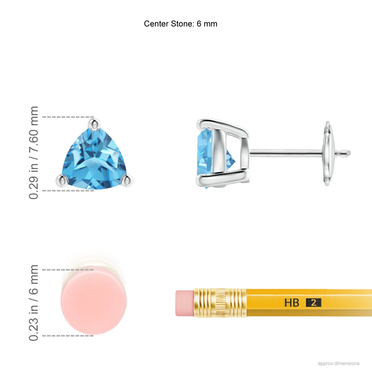 AA - Swiss Blue Topaz / 1.8 CT / 14 KT White Gold