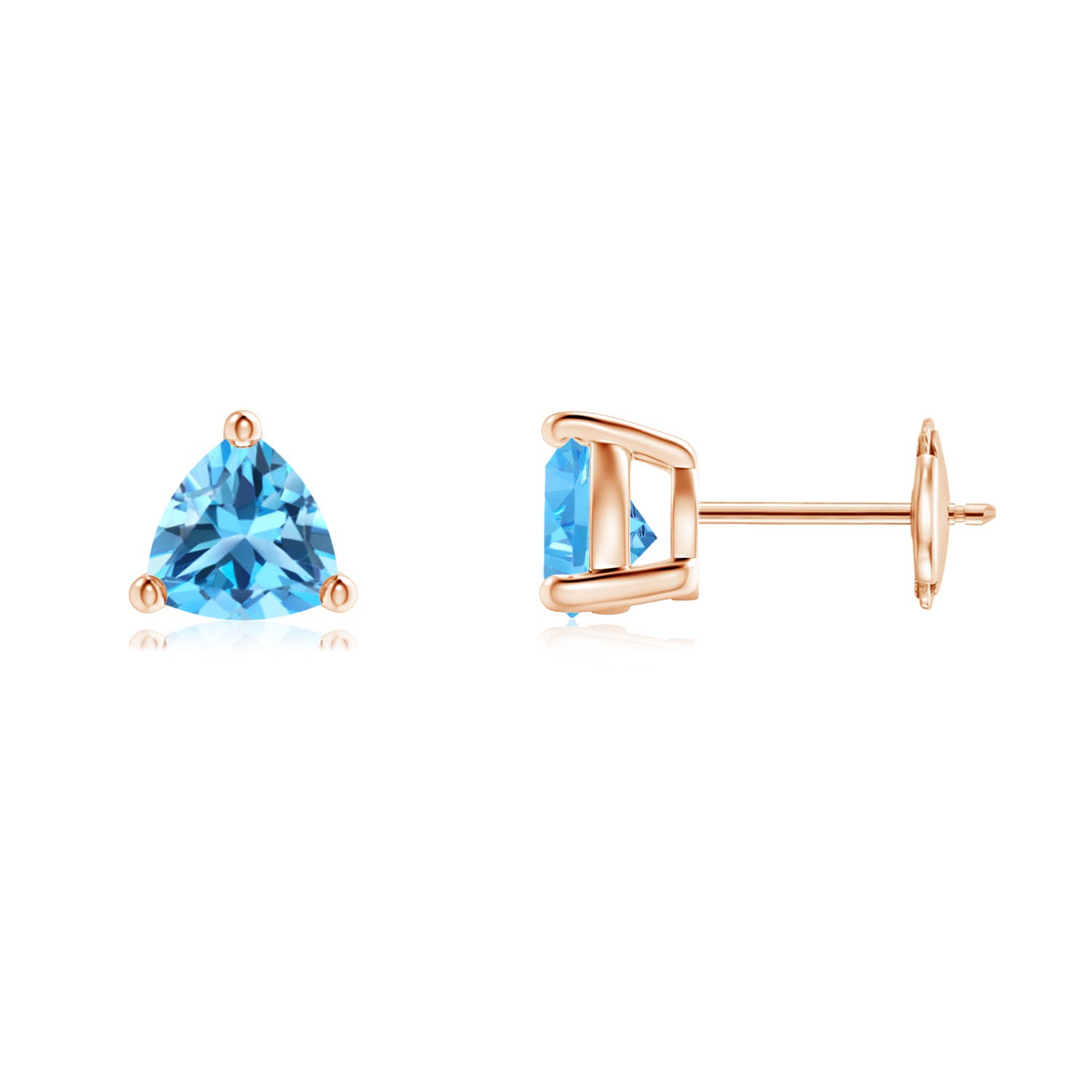 AAA - Swiss Blue Topaz / 1.8 CT / 14 KT Rose Gold