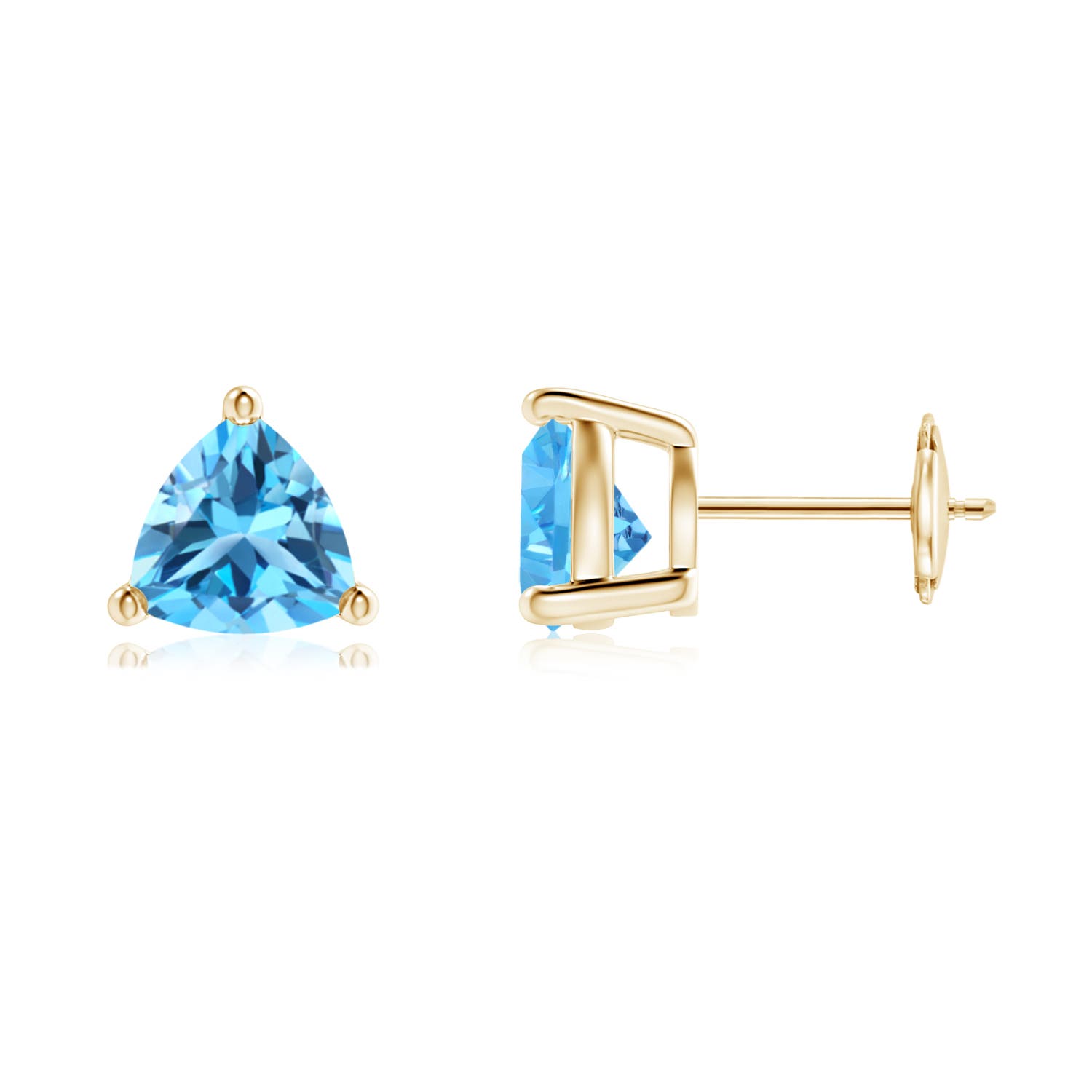 AAA - Swiss Blue Topaz / 2.6 CT / 14 KT Yellow Gold