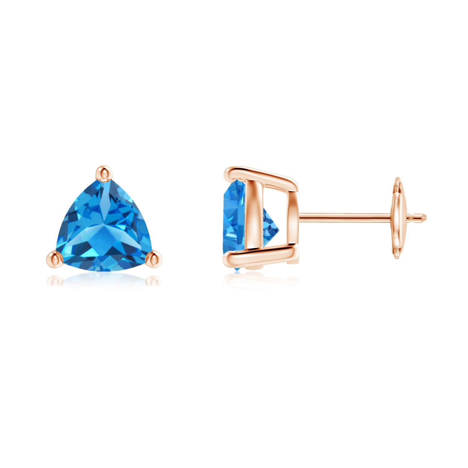 AAAA - Swiss Blue Topaz / 2.6 CT / 14 KT Rose Gold