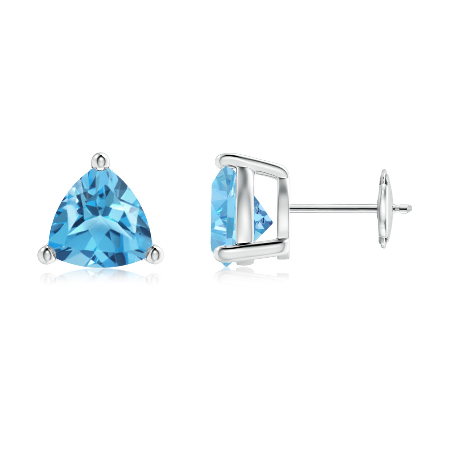 AA - Swiss Blue Topaz / 4.4 CT / 14 KT White Gold