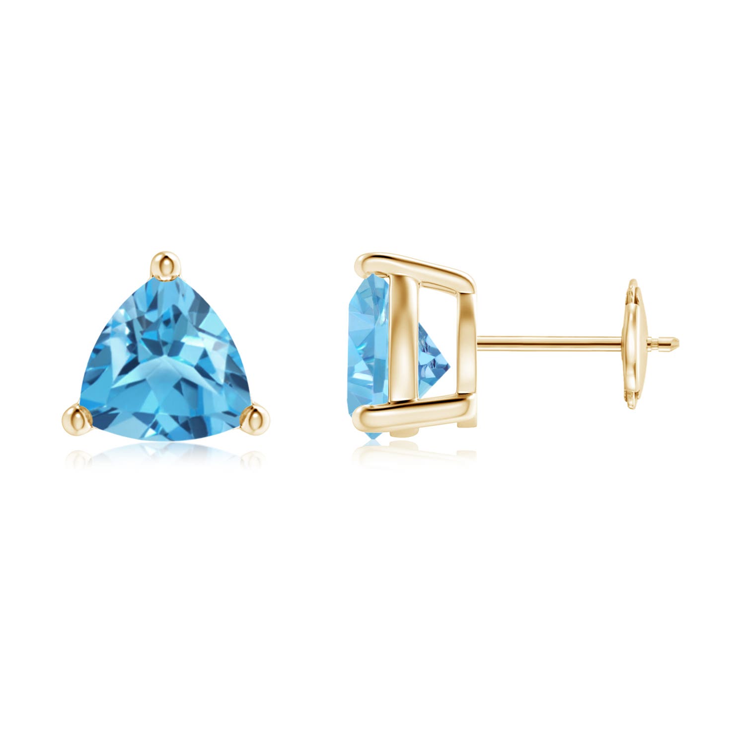 AA - Swiss Blue Topaz / 4.4 CT / 14 KT Yellow Gold