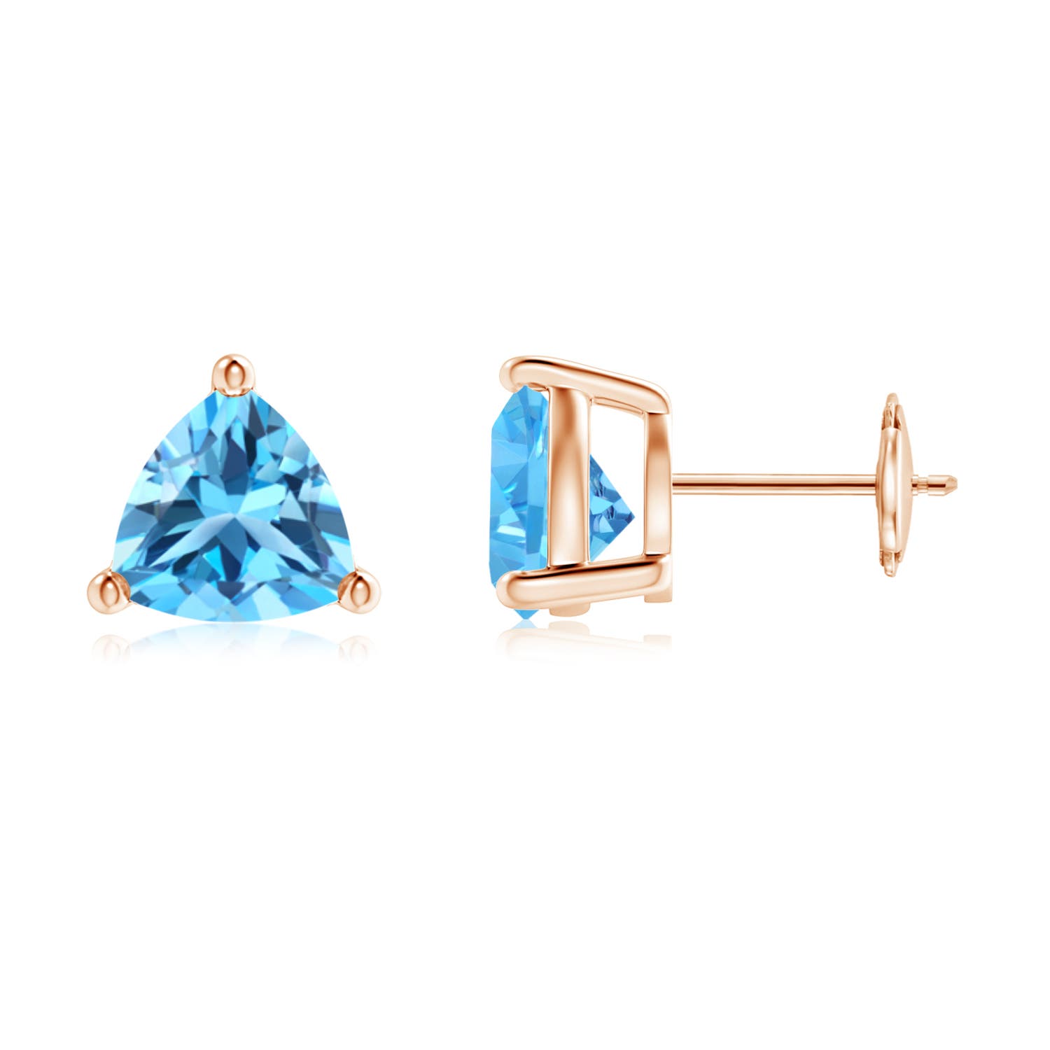 AAA - Swiss Blue Topaz / 4.4 CT / 14 KT Rose Gold