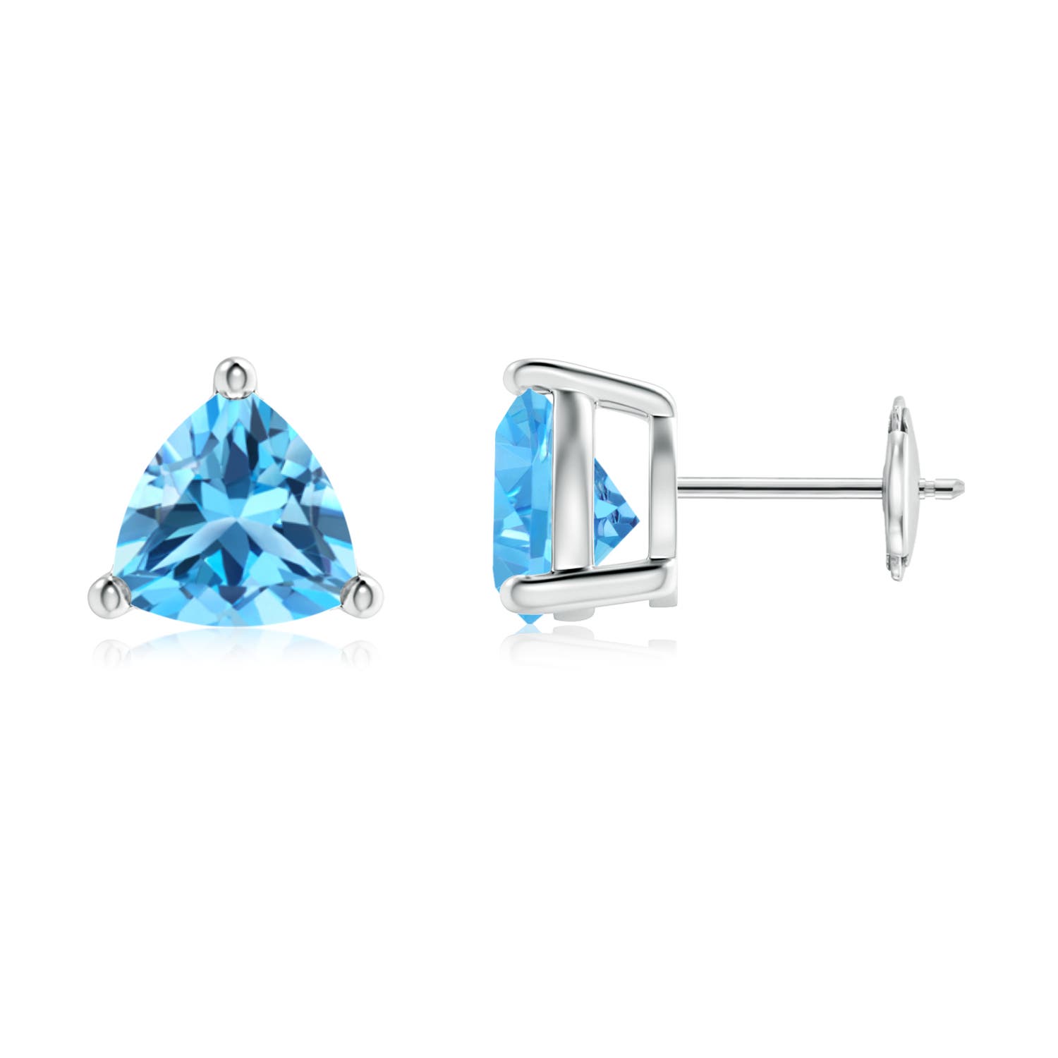 AAA - Swiss Blue Topaz / 4.4 CT / 14 KT White Gold