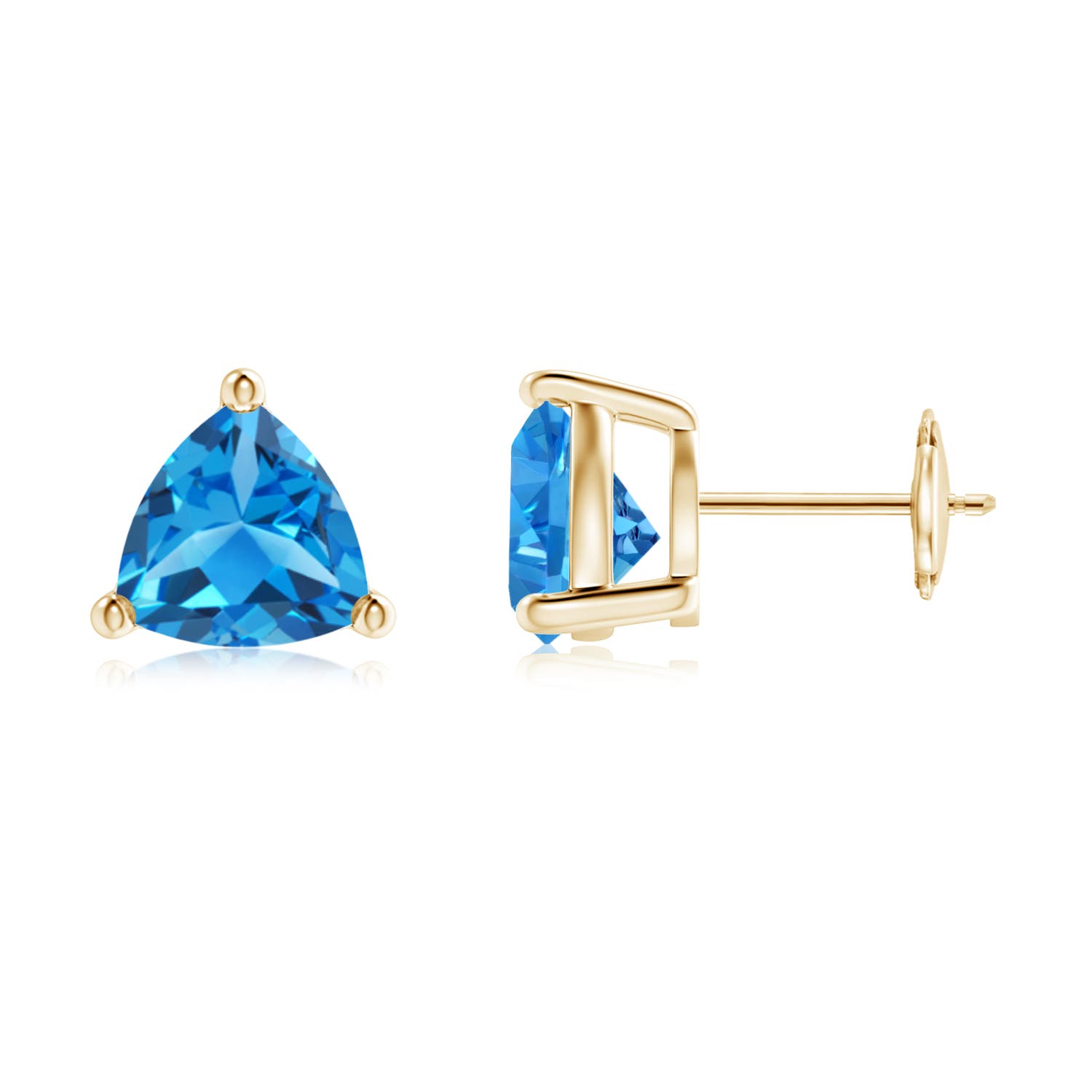 AAAA - Swiss Blue Topaz / 4.4 CT / 14 KT Yellow Gold