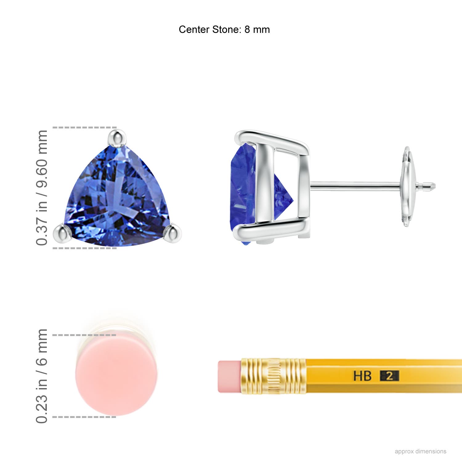 AA - Tanzanite / 3.6 CT / 14 KT White Gold