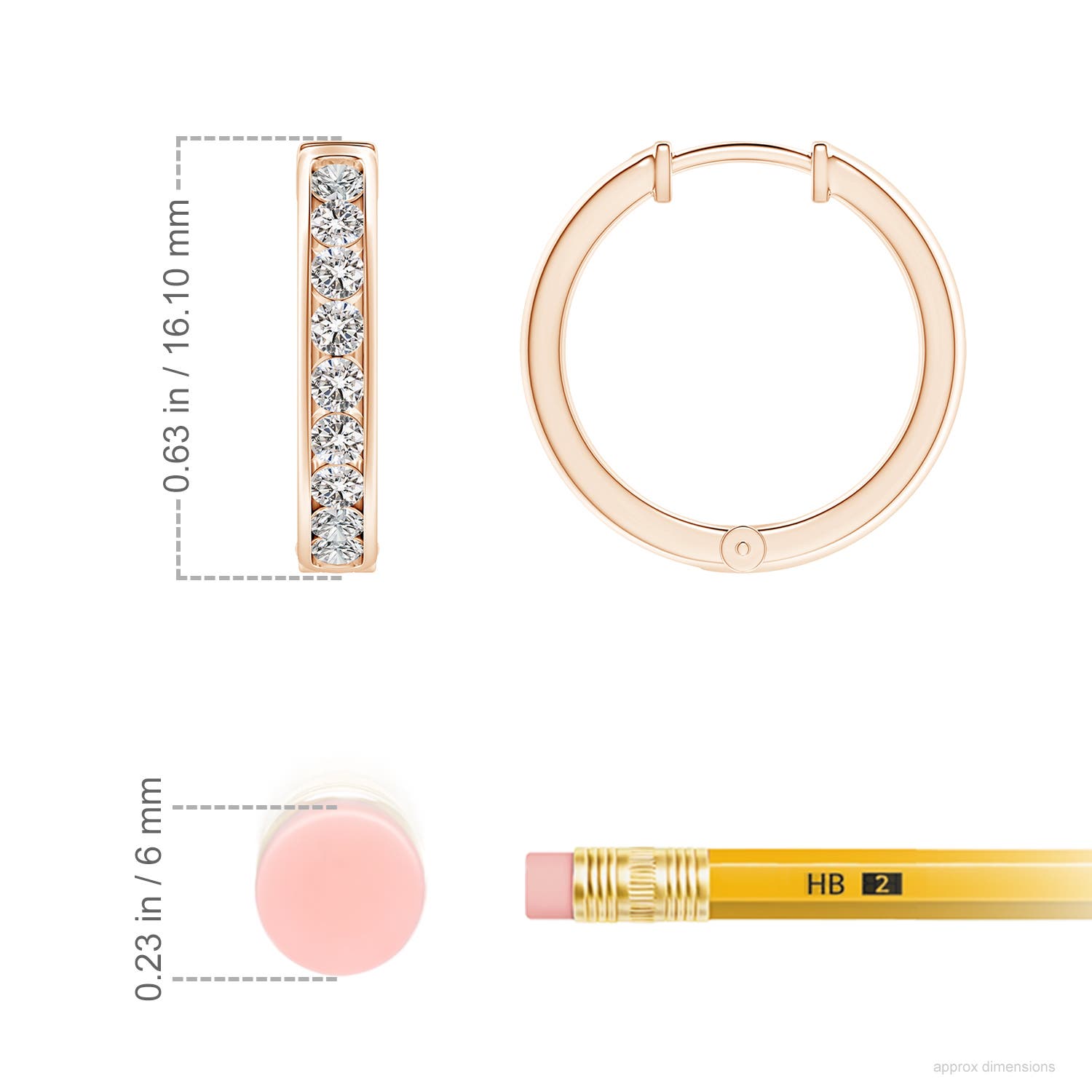 I-J, I1-I2 / 0.51 CT / 14 KT Rose Gold