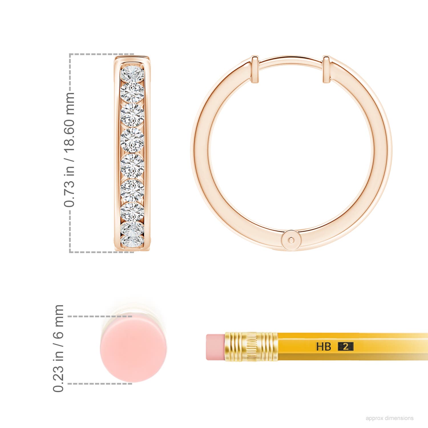 H, SI2 / 0.75 CT / 14 KT Rose Gold