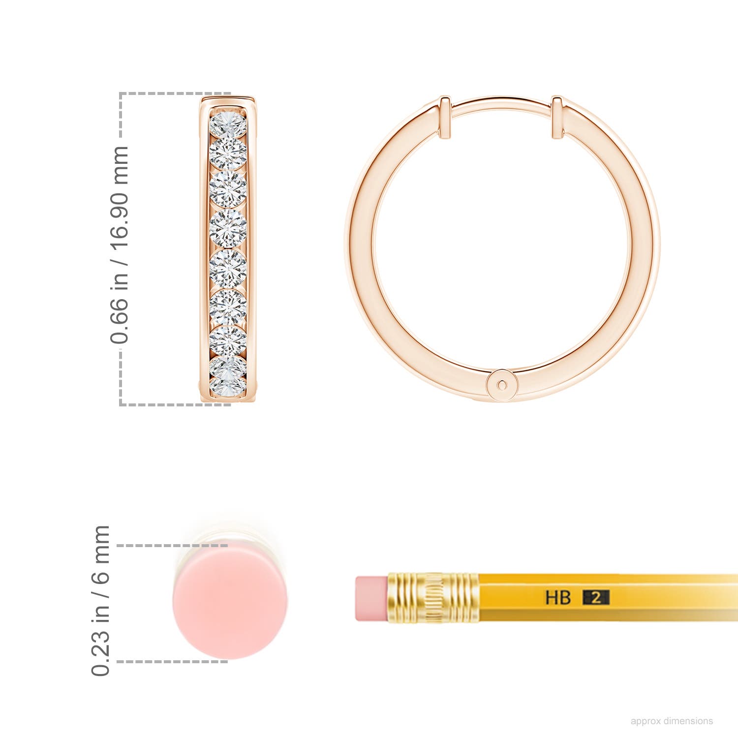 H, SI2 / 0.61 CT / 14 KT Rose Gold