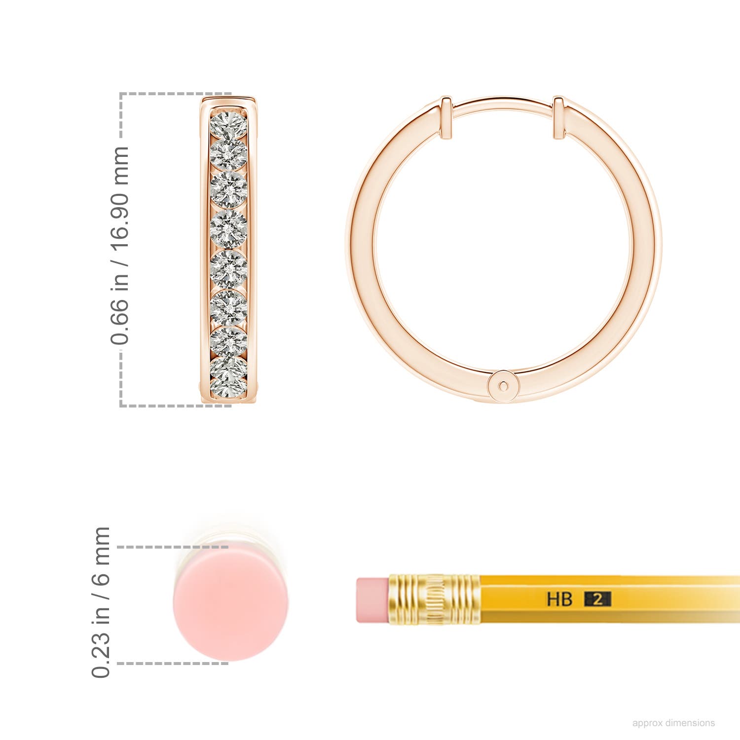 K, I3 / 0.61 CT / 14 KT Rose Gold