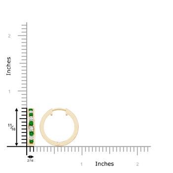 AAAA - Emerald / 0.73 CT / 14 KT Yellow Gold