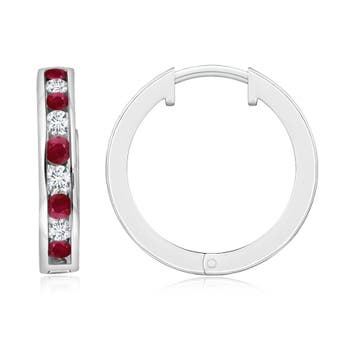 A - Ruby / 0.78 CT / 14 KT White Gold