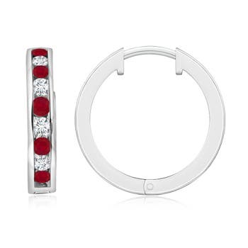 AA - Ruby / 0.78 CT / 14 KT White Gold