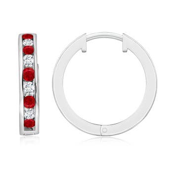 AAA - Ruby / 0.78 CT / 14 KT White Gold