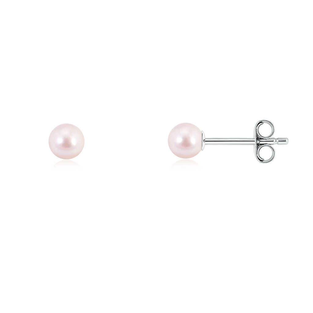 5mm AAAA Classic Japanese Akoya Pearl Solitaire Studs in S999 Silver