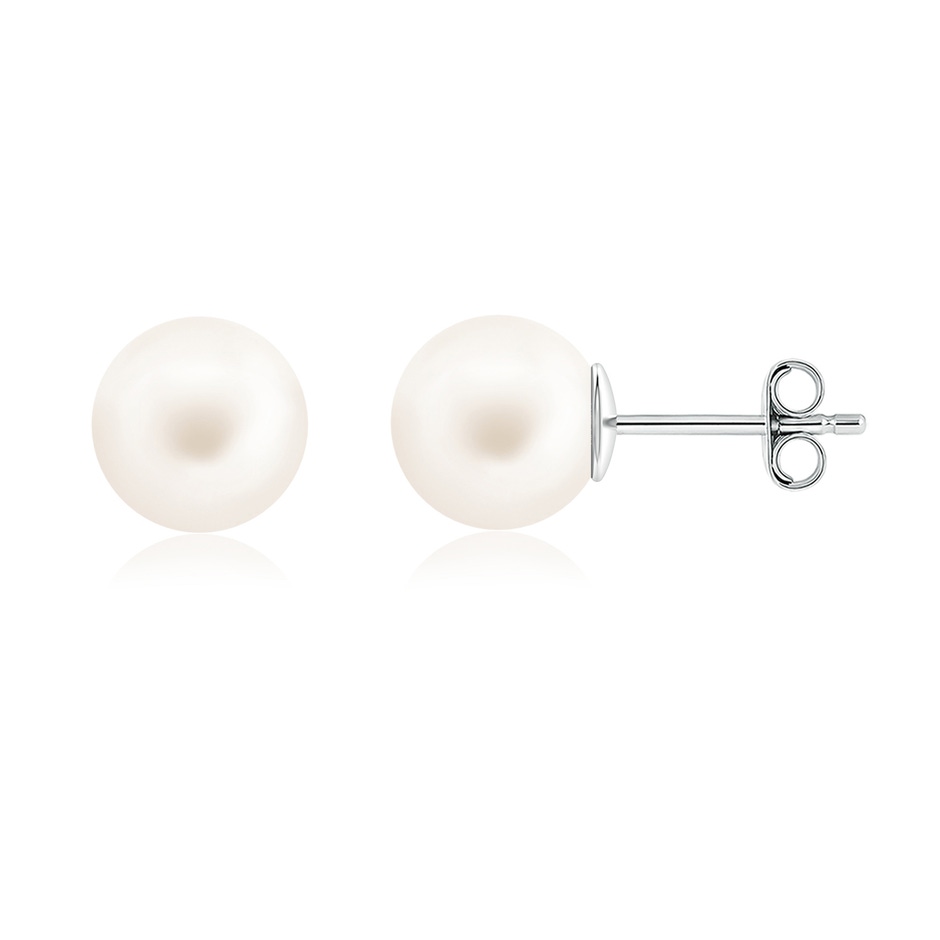 10mm AA Classic Freshwater Pearl Solitaire Studs in S999 Silver 