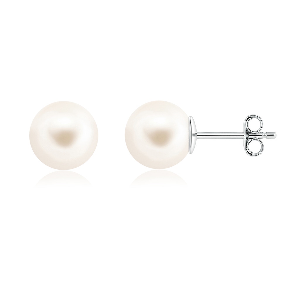 10mm AAA Classic Freshwater Pearl Solitaire Studs in S999 Silver