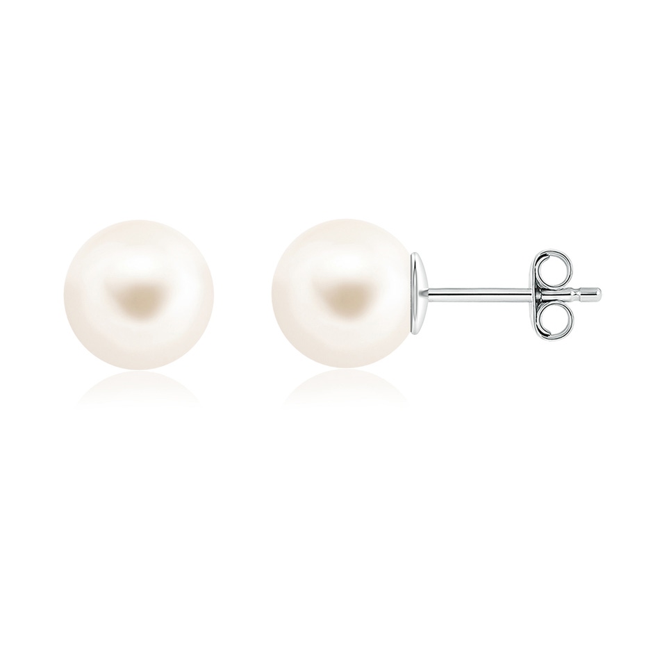 10mm AAA Classic Freshwater Pearl Solitaire Studs in S999 Silver 