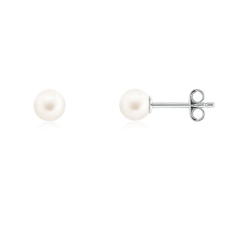 6mm AA Classic Freshwater Pearl Solitaire Studs in S999 Silver