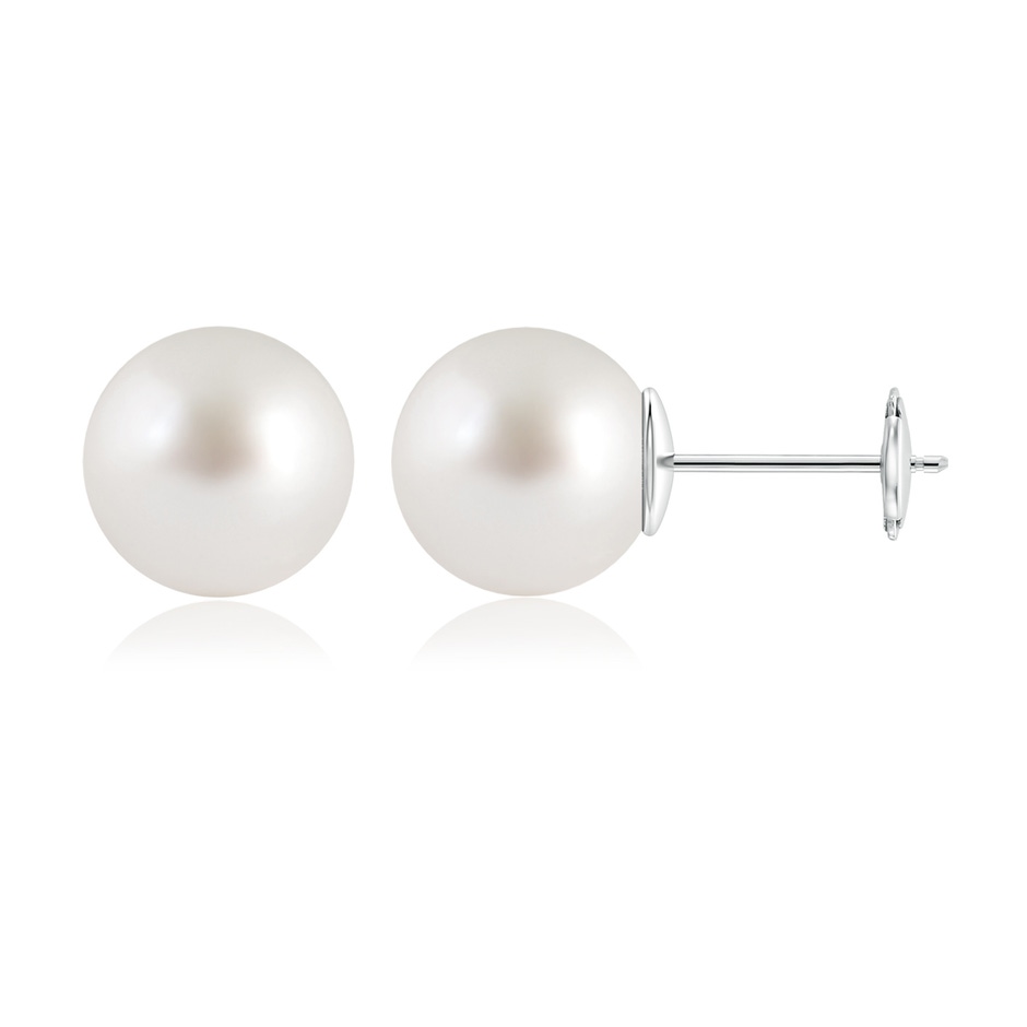 12mm AAAA Classic South Sea Pearl Solitaire Studs in White Gold 