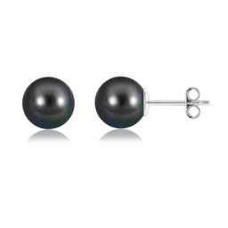 Solitaire Studs Tahitian Pearl Solitaire Stud Earrings