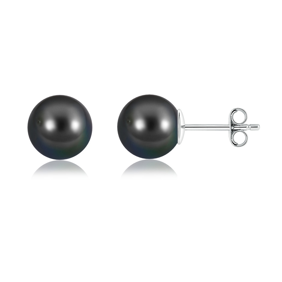10mm AA Classic Tahitian Pearl Solitaire Studs in S999 Silver 