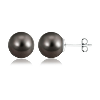 12mm AAA Classic Tahitian Pearl Solitaire Studs in S999 Silver