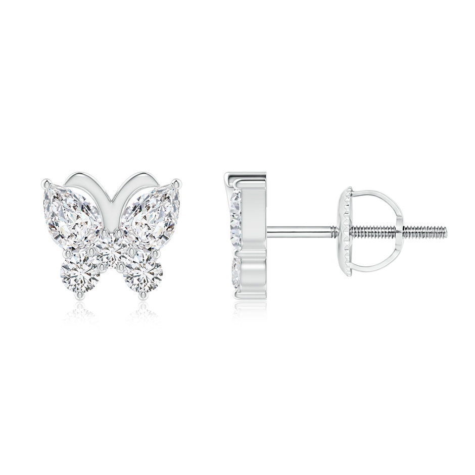 4x3mm HSI2 Diamond Butterfly Stud Earrings in 9K White Gold 